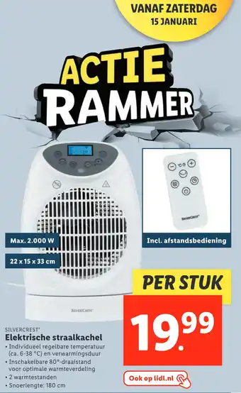 Lidl SILVERCREST Elektrische straalkachel aanbieding