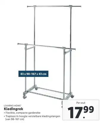 Lidl LIVARNO HOME Kledingrek aanbieding