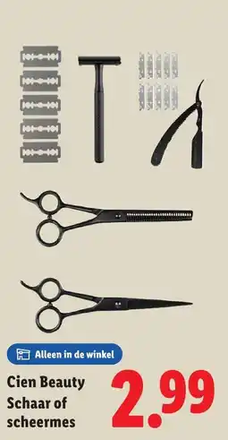 Lidl Cien Beauty Schaar of scheermes aanbieding