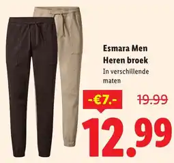 Lidl Esmara Men Heren broek aanbieding