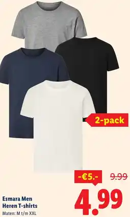 Lidl Esmara Men Heren T-shirts aanbieding