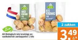 Albert Heijn AH Biologisch iets kruimige en vastkokende aardappelen aanbieding