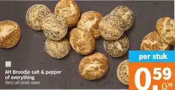 Albert Heijn AH Broodje salt & pepper of everything aanbieding