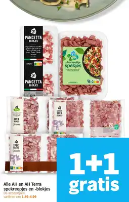 Albert Heijn Alle AH en AH Terra spekreepjes en blokjes aanbieding