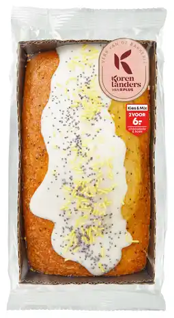 PLUS PLUS Korenlanders Lemon-poppyseed cake aanbieding