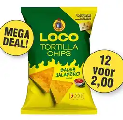 Budget Food Loco Chips Salsa Jalapeno aanbieding