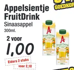 Budget Food Appelsientje FruitDrink Sinaasappel aanbieding