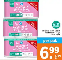 Albert Heijn AH Extra zacht & sterk toiletpapier 4-laags aanbieding