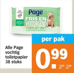 Albert Heijn Alle Page vochtig toiletpapier aanbieding