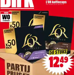Dirk L'OR koffiecups aanbieding