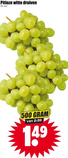 Dirk Pitloze witte druiven aanbieding
