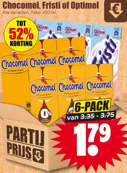 Dirk Chocomel, Fristi of Optimel aanbieding