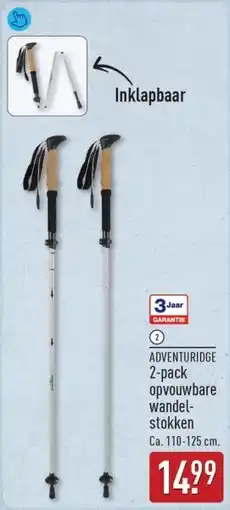 ALDI Adventuridge 2-pack opvouwbare wandelstokken aanbieding