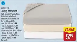 ALDI Novitesse jersey hoeslaken aanbieding