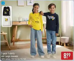 ALDI T-shirts met lange mouwen 2-pack aanbieding