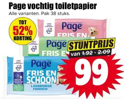 Dirk Page vochtig toiletpapier aanbieding