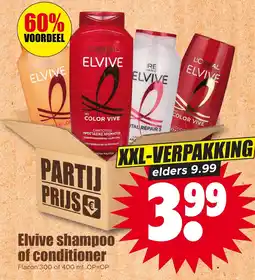 Dirk Elvive shampoo of conditioner aanbieding