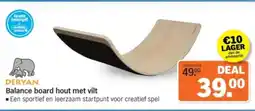 Albert Heijn Deryan balance board hout met vilt aanbieding