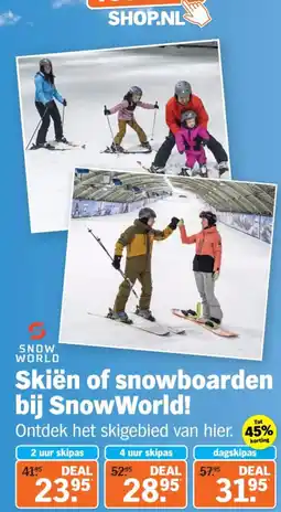 Albert Heijn Skiën of snowboarden aanbieding