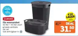 Albert Heijn Curver Filo wasmandset aanbieding