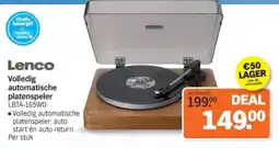 Albert Heijn Lenco Volledig automatische platenspeler LBTA-165WD aanbieding