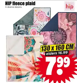 Dirk HIP fleece plaid aanbieding