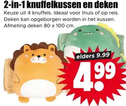 Dirk 2-in-1 knuffelkussen en deken aanbieding