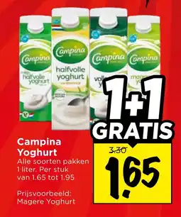 Vomar Voordeelmarkt Campina Yoghurt aanbieding