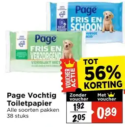 Vomar Voordeelmarkt Page Vochtig Toiletpapier aanbieding
