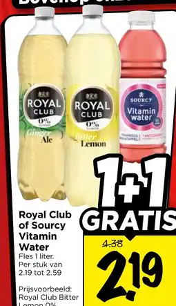 Vomar Voordeelmarkt Royal Club of Sourcy Vitamin Water aanbieding