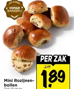 Vomar Voordeelmarkt Mini Rozijnen- bollen aanbieding