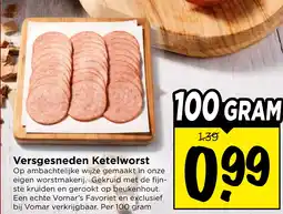 Vomar Voordeelmarkt Versgesneden Ketelworst aanbieding
