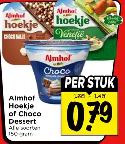 Vomar Voordeelmarkt Almhof Hoekje of Choco Dessert aanbieding
