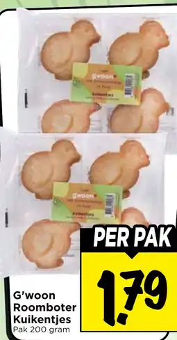 Vomar Voordeelmarkt G'woon Roomboter Kuikentjes aanbieding