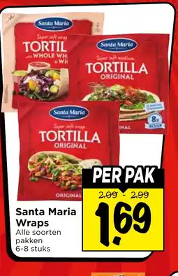 Vomar Voordeelmarkt Santa Maria Wraps aanbieding