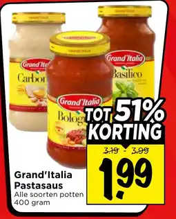 Vomar Voordeelmarkt Grand'Italia Pastasaus aanbieding