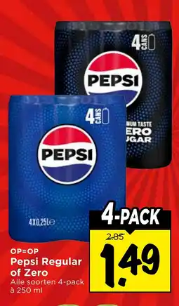 Vomar Voordeelmarkt Pepsi Regular of Zero aanbieding