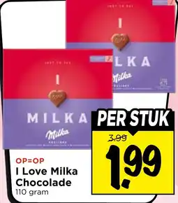 Vomar Voordeelmarkt I Love Milka Chocolade aanbieding