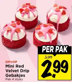 Vomar Voordeelmarkt Mini Red Velvet Drip Gebakjes aanbieding