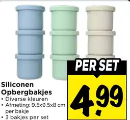 Vomar Voordeelmarkt Siliconen Opbergbakjes aanbieding