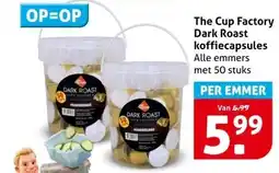 Hoogvliet The Cup Factory Dark Roast koffiecapsules aanbieding