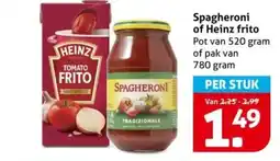 Hoogvliet Spagheroni of heinz frito aanbieding