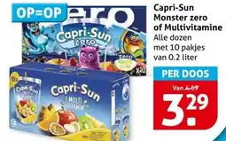 Hoogvliet Capri sun monster zero of multivitamine aanbieding