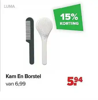 Baby-Dump Luma Kam En Borstel 15% Korting aanbieding