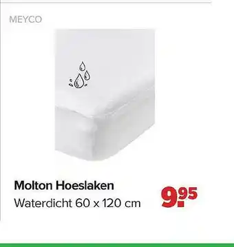 Baby-Dump Meyco Molton Hoeslaken Waterdicht 60 X 120 Cm aanbieding