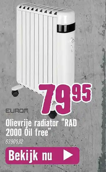 Hornbach Olievrije Radiator aanbieding