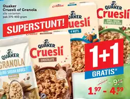 Coop Quaker Cruesli of Granola aanbieding
