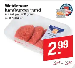 Coop Weidenaar hamburger rund aanbieding