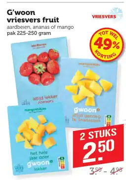 Coop G'woon vriesvers fruit aanbieding