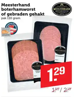 Coop Meesterhand boterhamworst of gebraden gehakt aanbieding